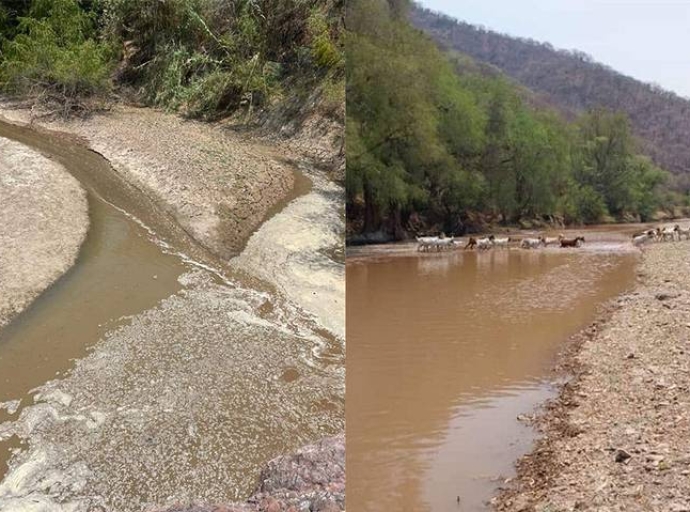 El rio Mixteco vuelve a tener agua tras quedar sin vital líquido