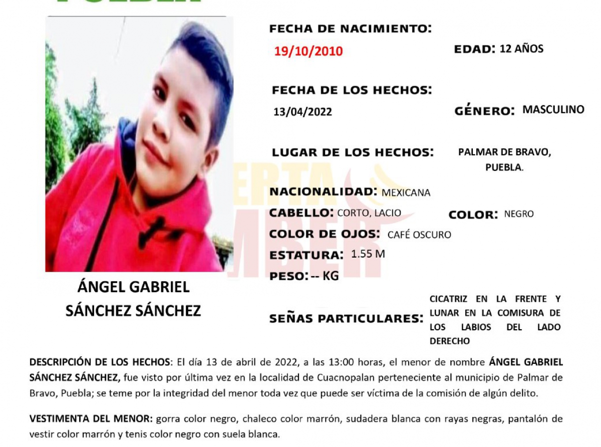 En Tecamachalco, localizan sin vida a un menor de edad que había sido reportado como desaparecido. 