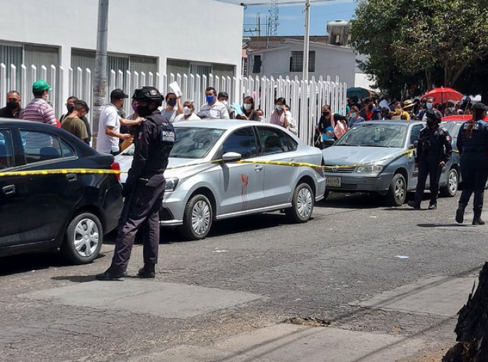 Detienen al que provocó balacera en centro de vacunación en la ciudad de Puebla. 