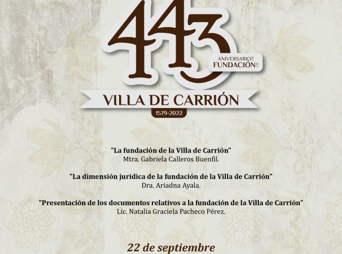 Con conferencias se festejará el 443 aniversario de la Villa de Carrión 