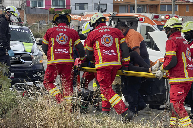 ¡Fuerte accidente! choque deja 14 lesionados en la ciudad de Puebla