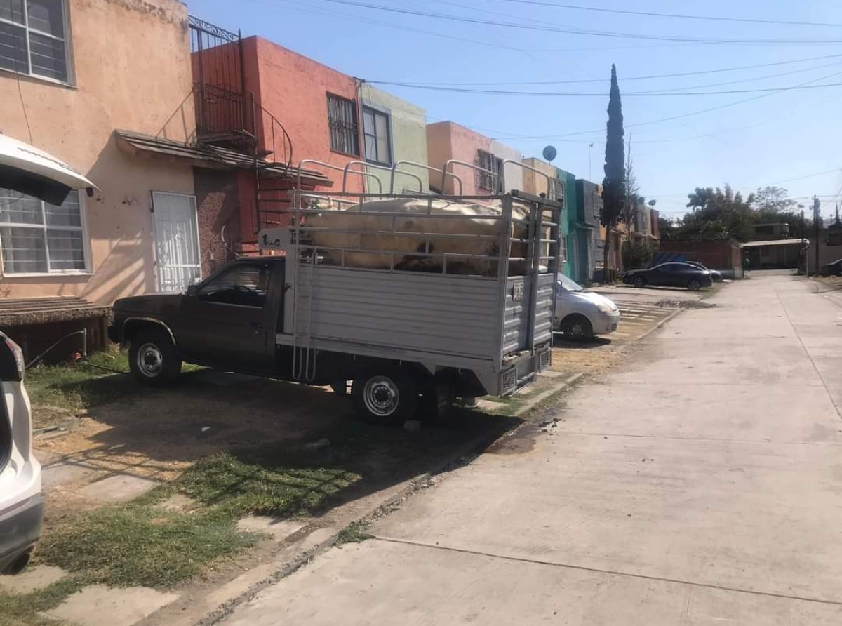 Abandonan camioneta con ganado en fraccionamiento de Izúcar de Matamoros 
