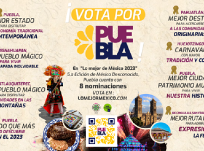 Logra Puebla ser finalista en seis categorías del concurso "Lo mejor de México”