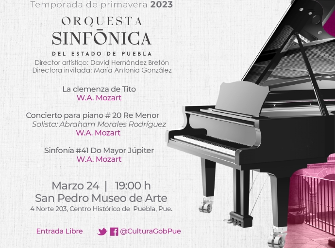 Alista gobierno de Puebla temporada de conciertos de primavera en San Pedro Museo de Arte