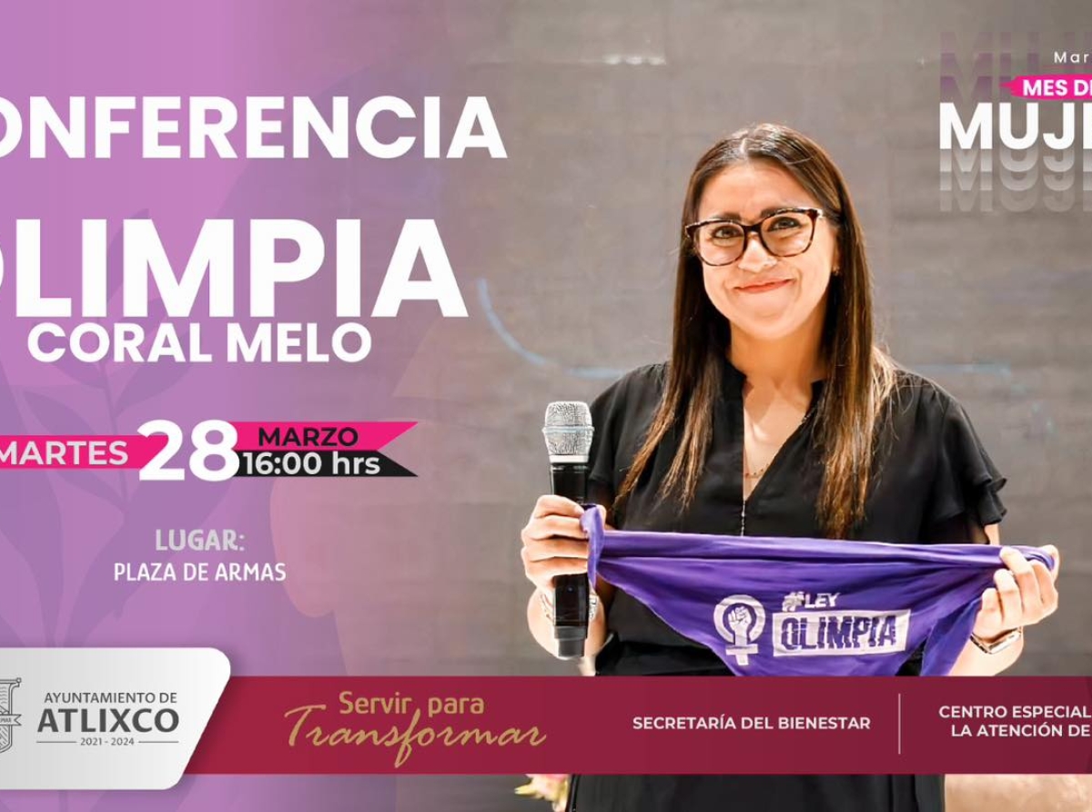 Olimpia Coral Melo activista poblana realizará una conferencia en Atlixco 