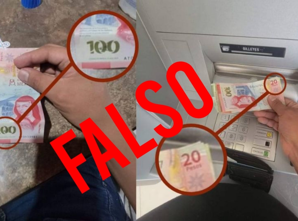 No hay un billete de 120 pesos, como dicen en redes, la imagen se manipuló digitalmente
