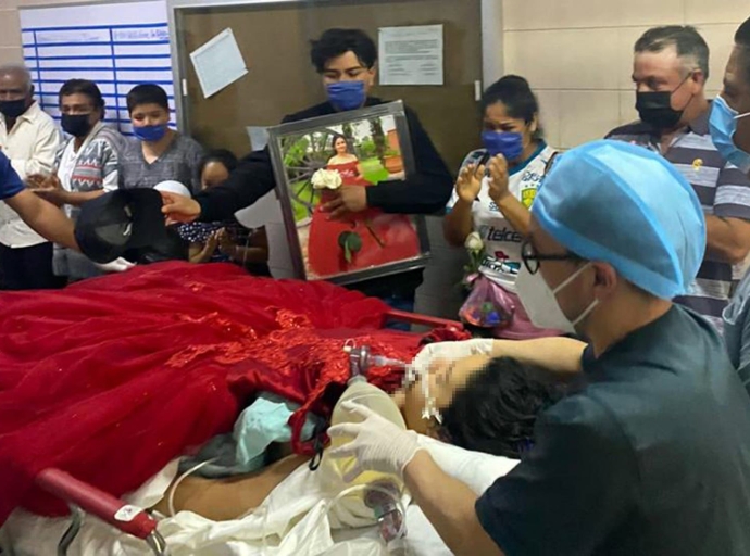 Quinceañera de Aguascalientes dona sus órganos; la despiden en el IMSS con su vestido