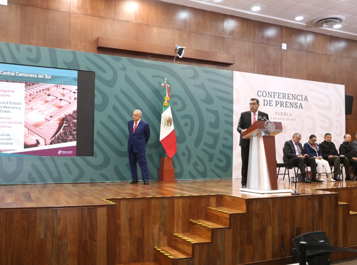 Puebla tendrá nueva Central Camionera y Línea 4 de RUTA, anuncia Sergio Salomón en la mañanera