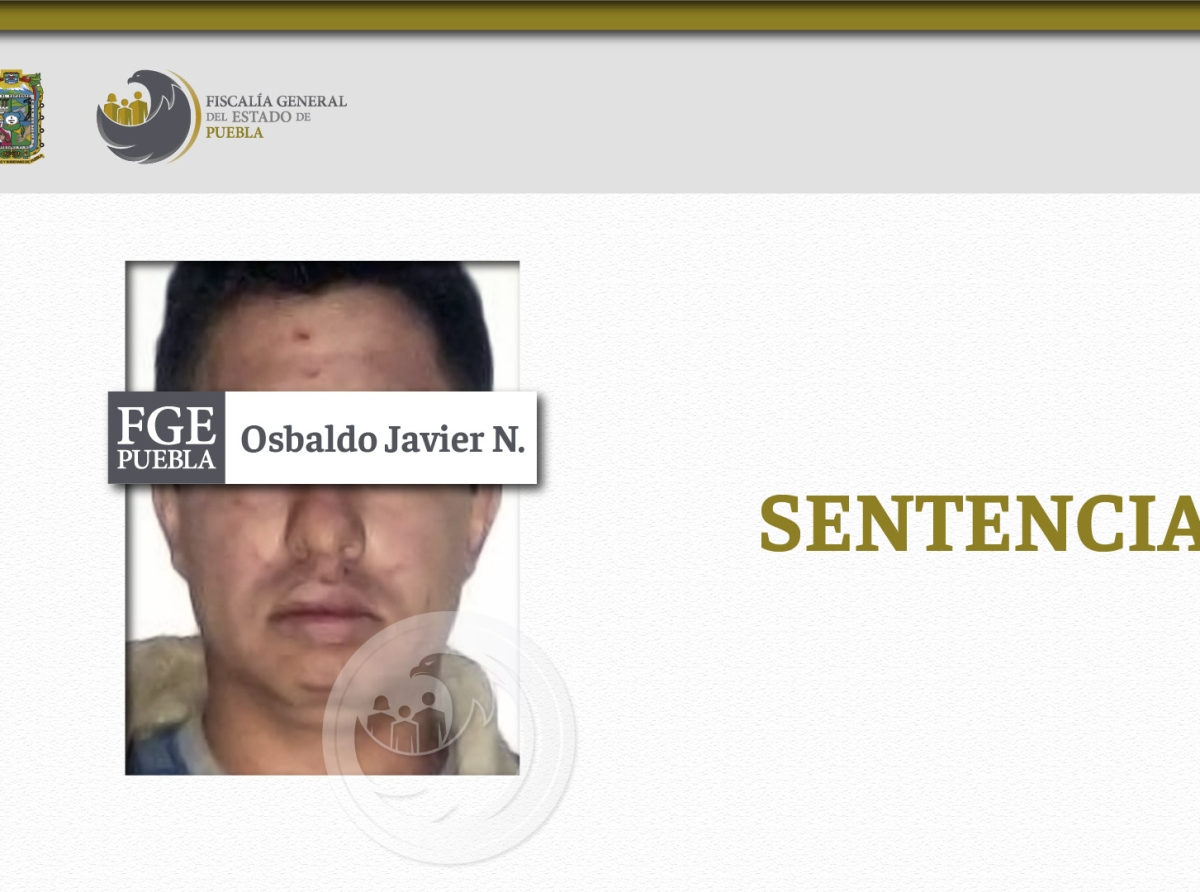 Osbaldo pasará 21 en prisión por asesinar a la prima de su esposa, en Zacatlán