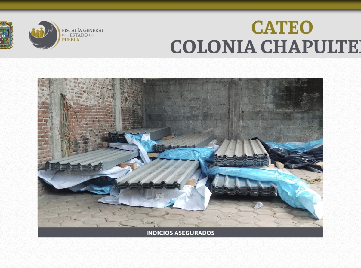 FGE recuperó mercancía robada durante un cateo en la colonia Chapultepec