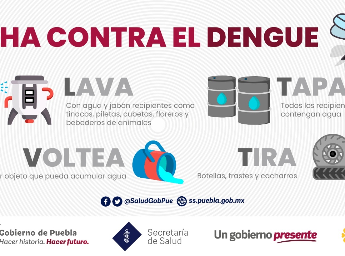 Para prevenir dengue, gobierno de Puebla capacita a población de zonas endémicas