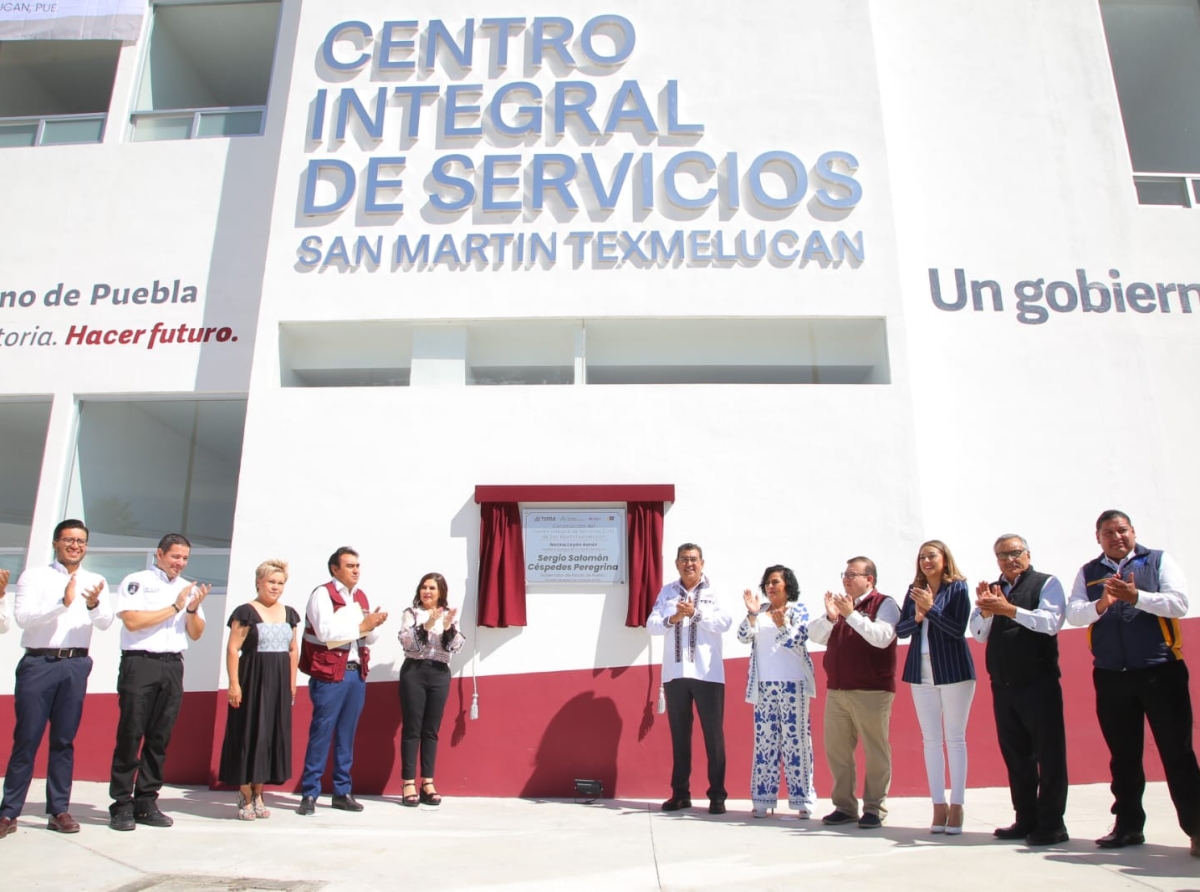 Sergio Salomón Céspedes inaugura CIS en San Martín Texmelucan