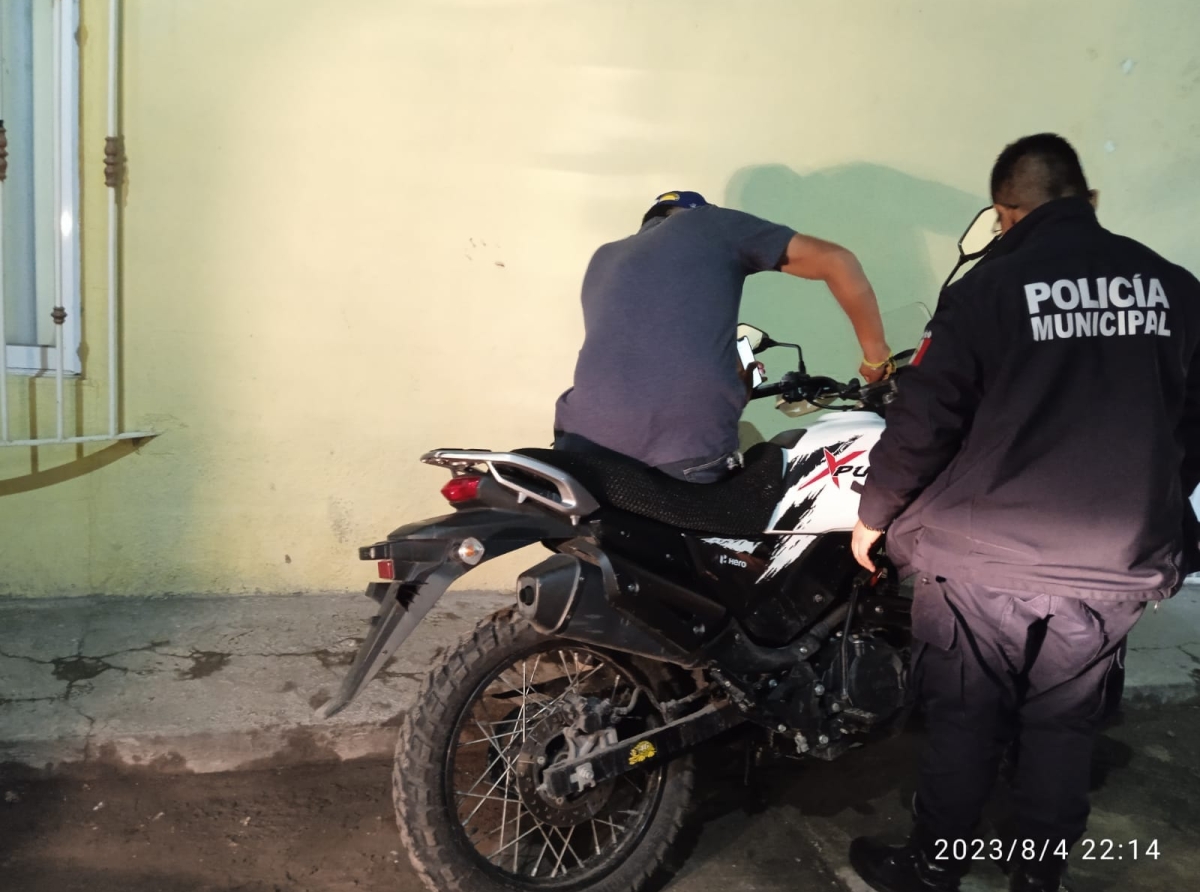Recuperan moto robada durante Feria de Santo Domingo en Izúcar 