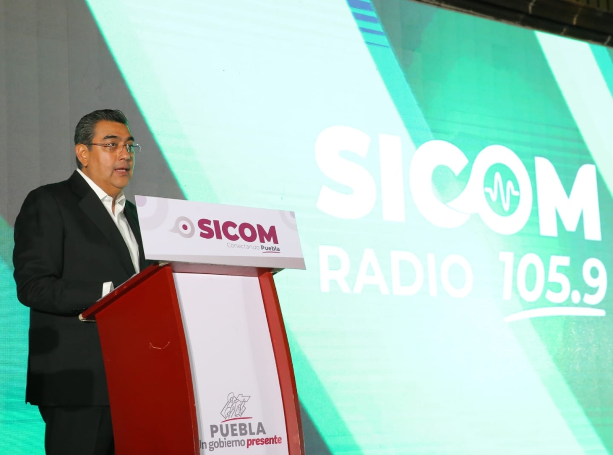 Gobernador de Puebla presenta el regreso de SICOM
