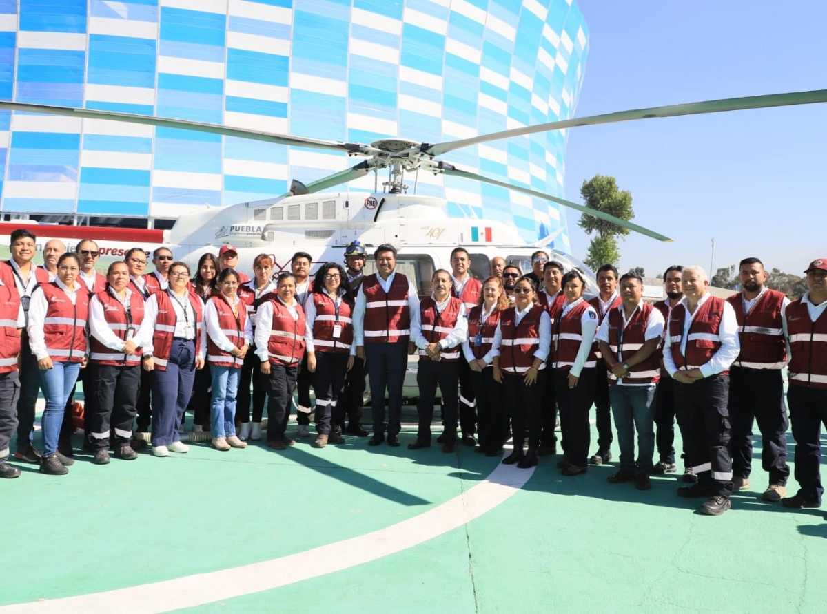 Reactiva Sergio Salomón tres helicópteros para otorgamiento de servicios de salud, seguridad y PC