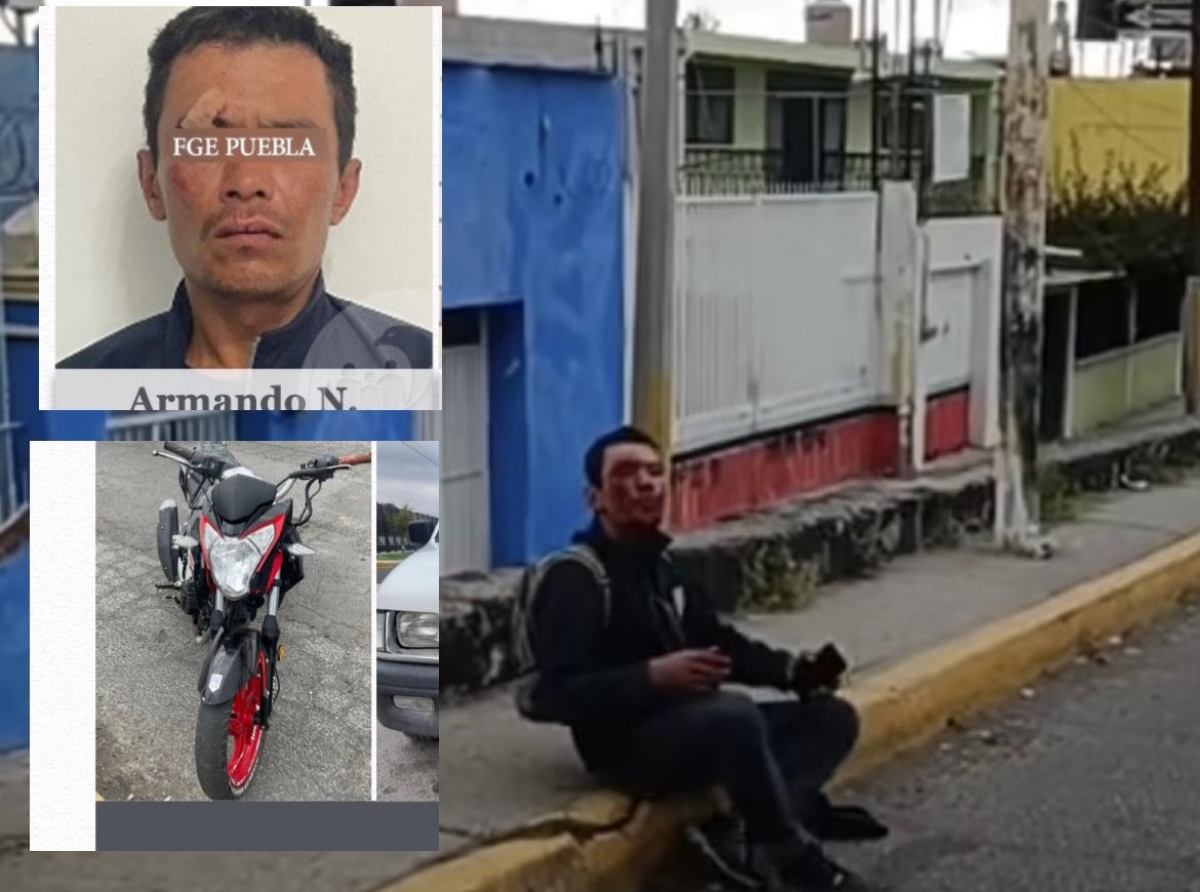 Armando N. fue detenido en calles de Atlixco por robar una motocicleta 