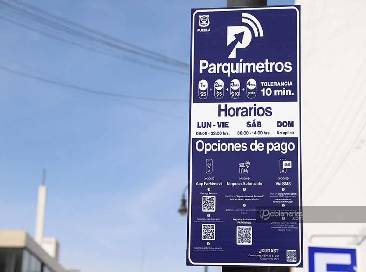Congreso aprueba reactivación del cobro de parquímetros en Puebla