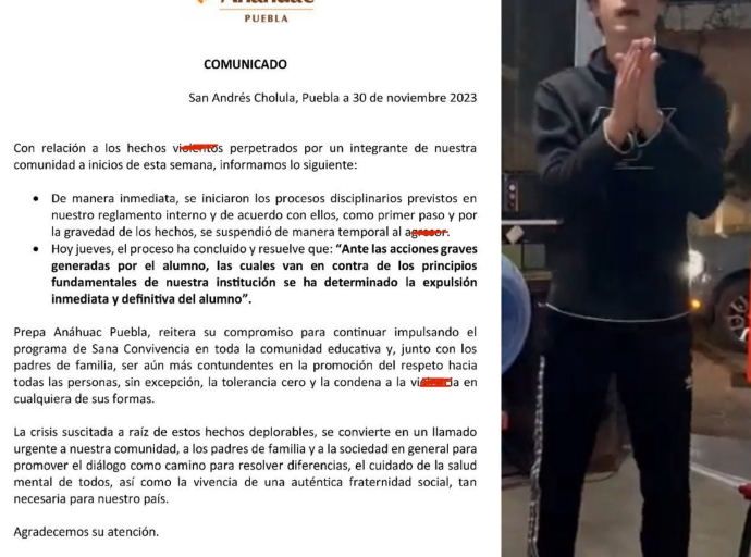 Anáhuac expulsa a Patricio, joven que agredió a un guardia de seguridad en Puebla