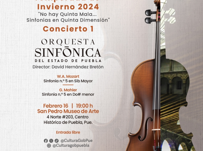 Iniciará Cultura conciertos de la Orquesta Sinfónica del Estado de Puebla