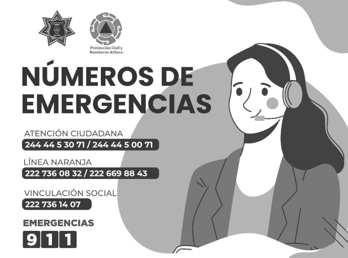 ¡Atención! Estos son los números que debes conocer ante cualquier emergencia en Atlixco