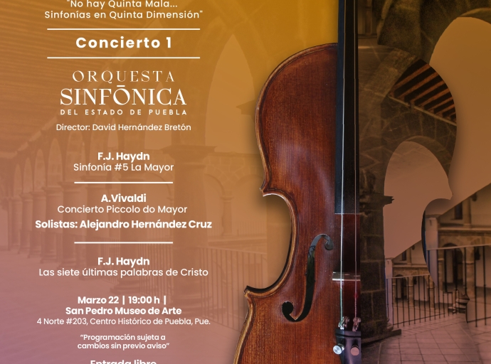 Iniciará Orquesta Sinfónica del Estado de Puebla conciertos de primavera