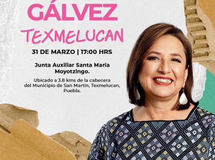 Xóchitl Gálvez acompañará a candidatos a su arranque de campaña en una de las Juntas Auxiliares más peligrosas de Texmelucan y Puebla